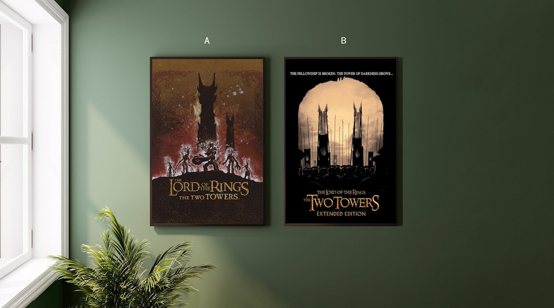 The Lord of the Rings the Two Towers Film Movie Canvas Art Poster ...