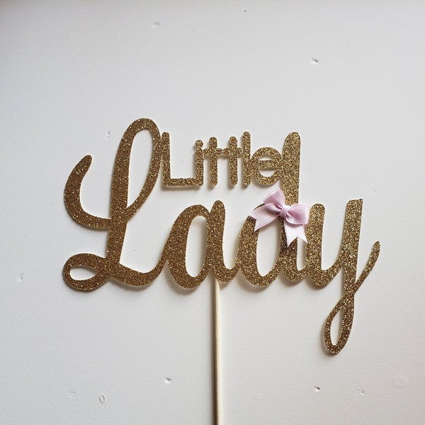 Little Lady Cake Topper, Baby Shower Cake Topper, Baby Girl, Baby Shower