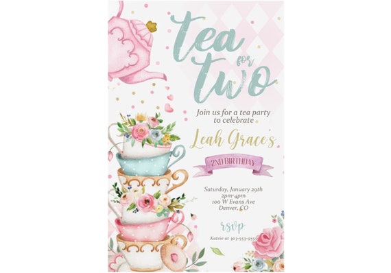 Tea for Two Feature Floral in Blue Tea for Two Feature Floral in Blue