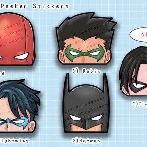 Batfamily Peeker Sticker