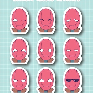 Redhood Emotes Stickers