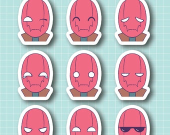 Redhood Emotes Stickers