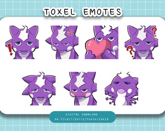 Toxel Emotes for Twitch Streamers, Discord, Youtube, Etc (Instant Download)