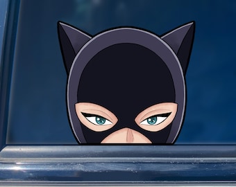 Cat/woman Peeker Car Decal