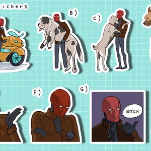 Redhood Stickers
