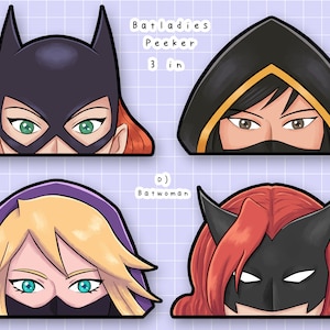 Batladies Peeker Sticker (Batgirl, Batwoman, Orphan, Spoiler)