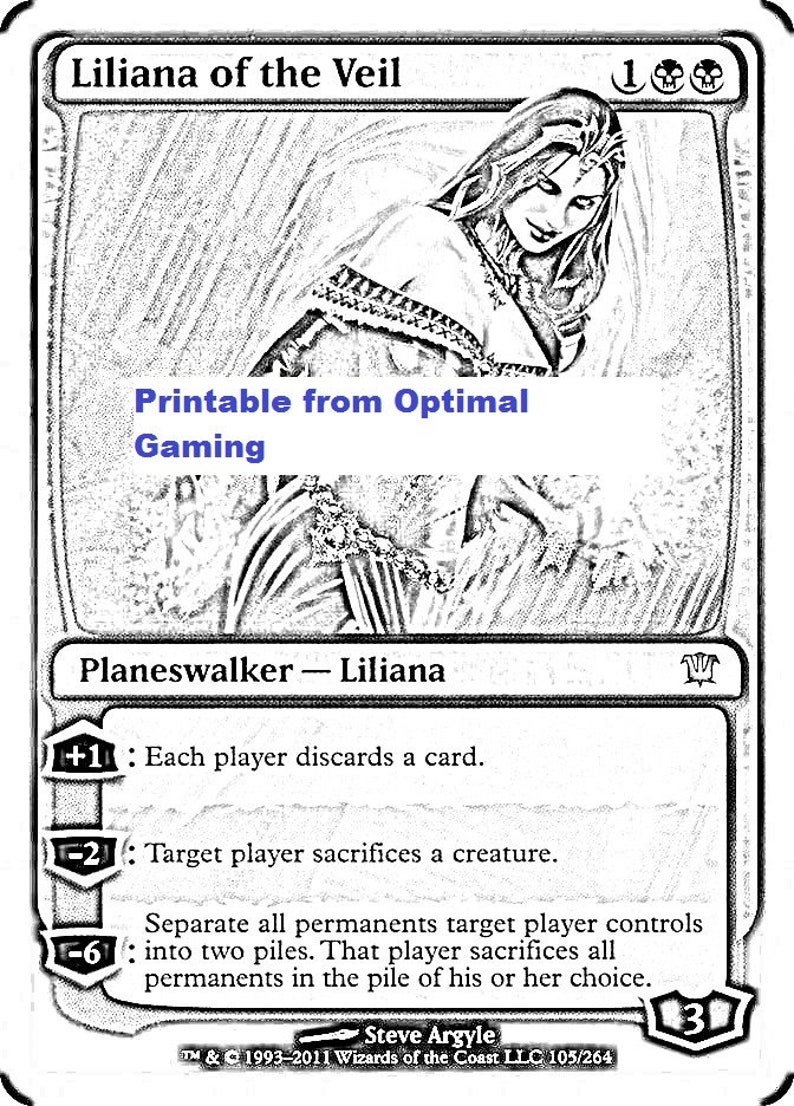 3 Magic the Gathering Coloring Pages Instant Digital Download | Etsy