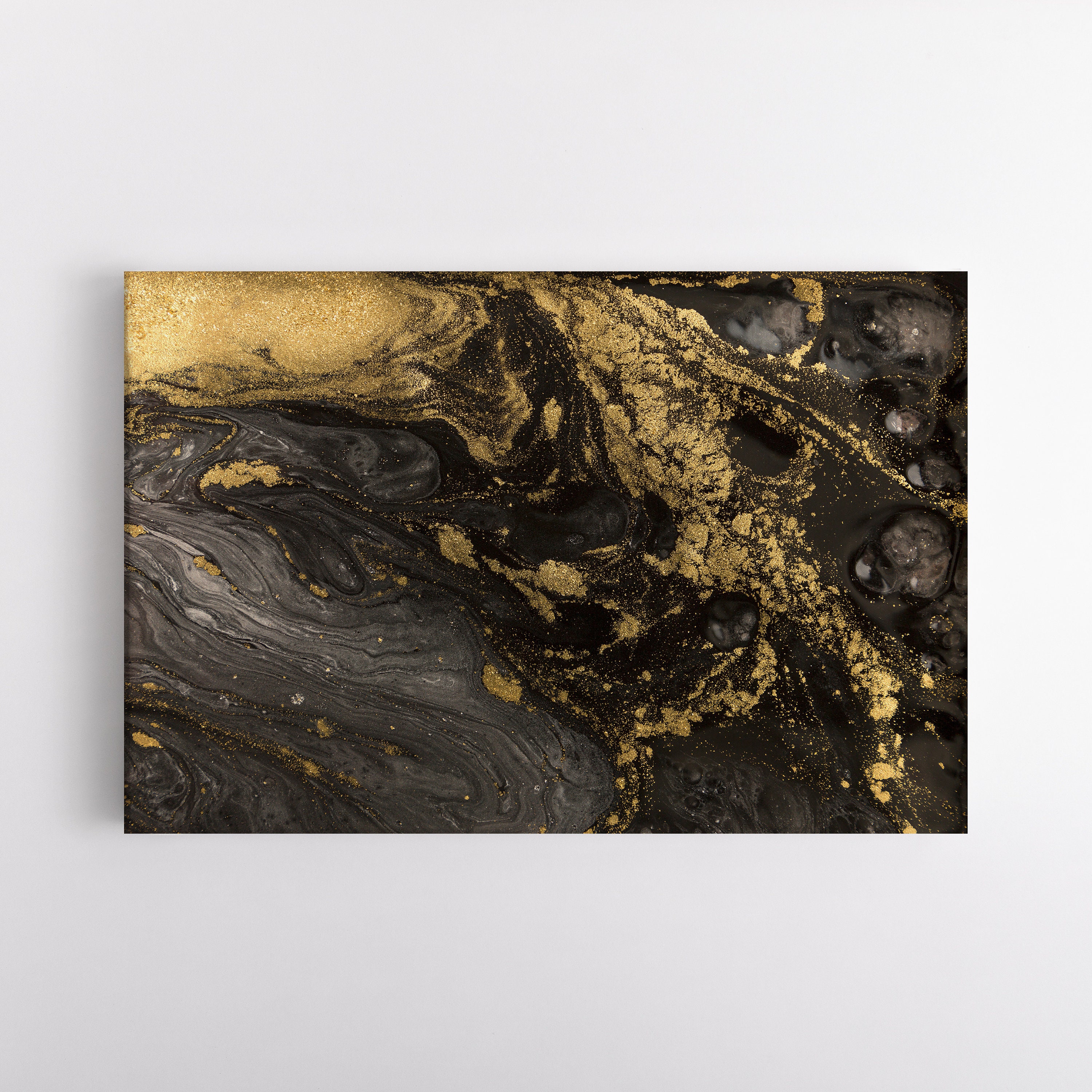 Gold Grey and Black Abstract Art Home Decor Wall Art Mom Etsy UK