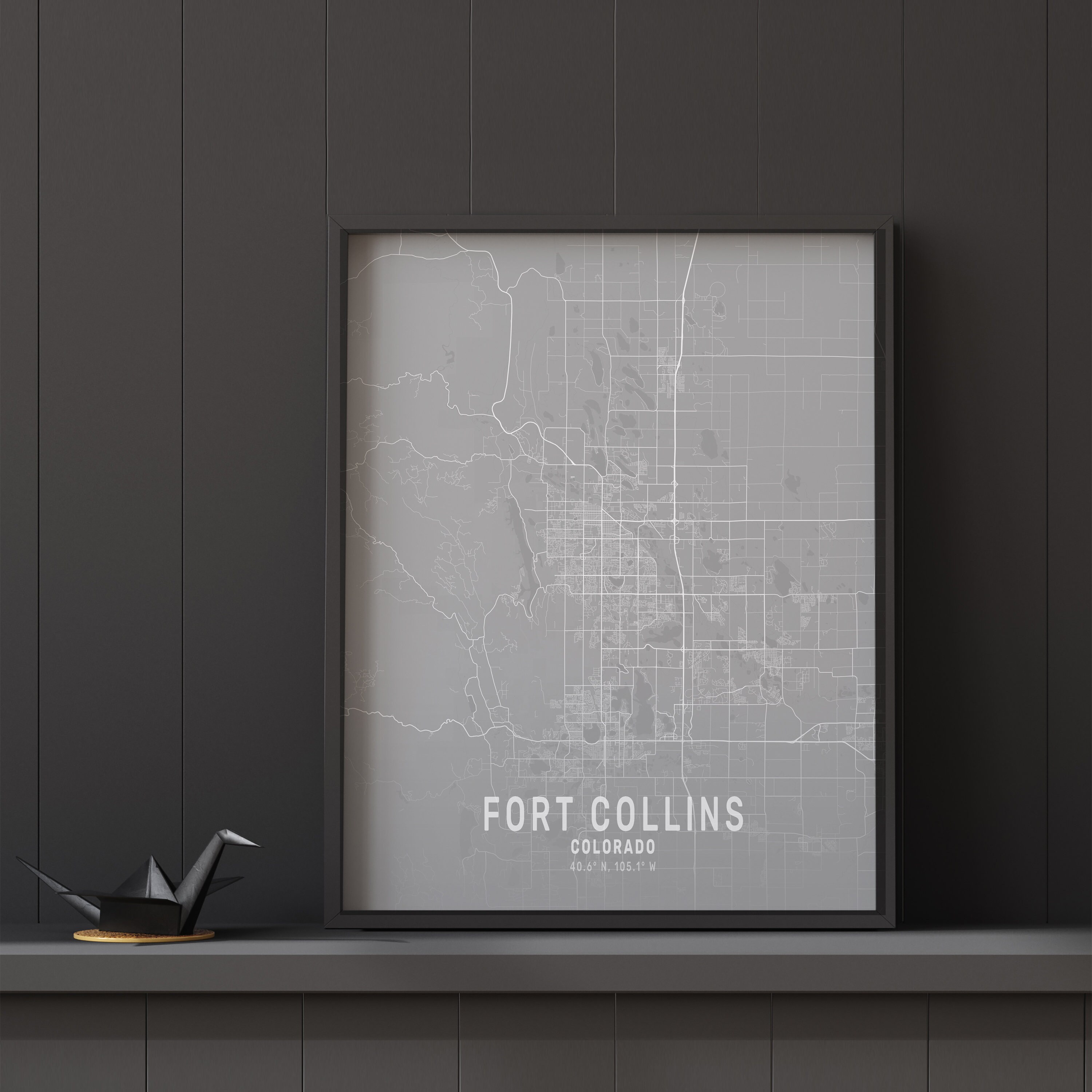 Fort Collins Colorado Digital Instant Download File City | Etsy