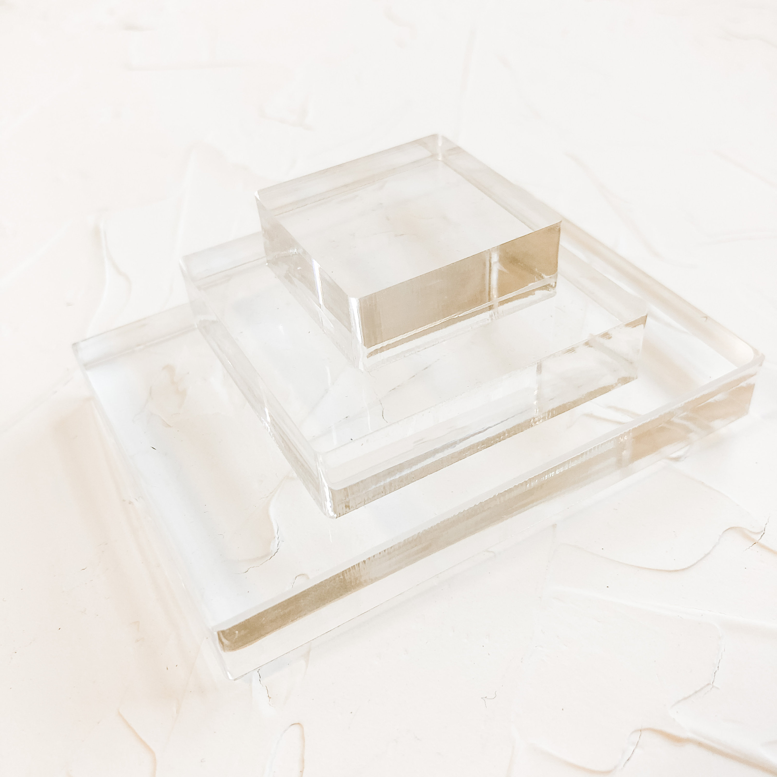 Set of 3 Clear Acrylic Blocks For Photographers Flat Lays Etsy
