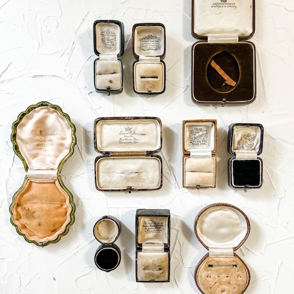 Antique Push Pin Ring Boxes from England