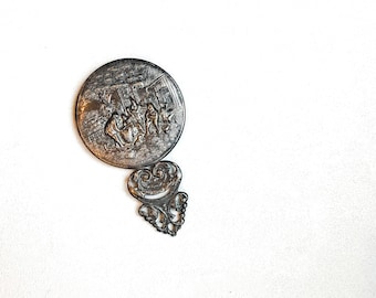 Small Vintage Silver Hand Mirror