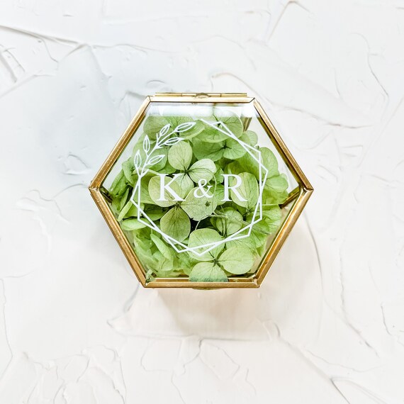 CUSTOMIZED Geometric Glass Jewelry Box Etsy