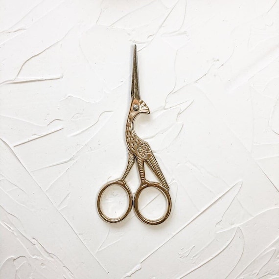 Vintage Gold Crane Scissors Antique Photography Styling Prop - Etsy