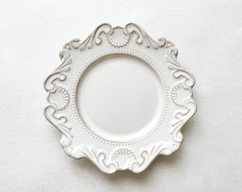 White Vintage Style Tray or Ring Dish for Wedding Photography Prop Flat Lay and Invitation Styling