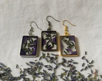 Lavendel hanger oorbellen