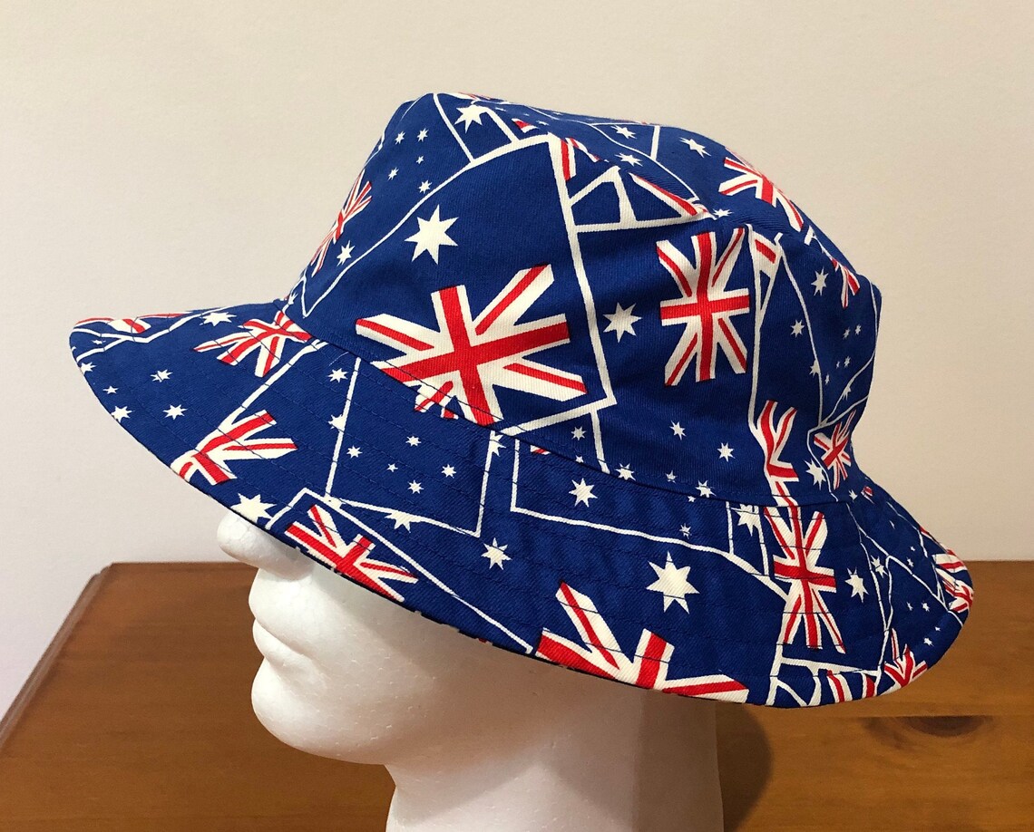 58cm Flag Bucket Hat Australian handmade Etsy