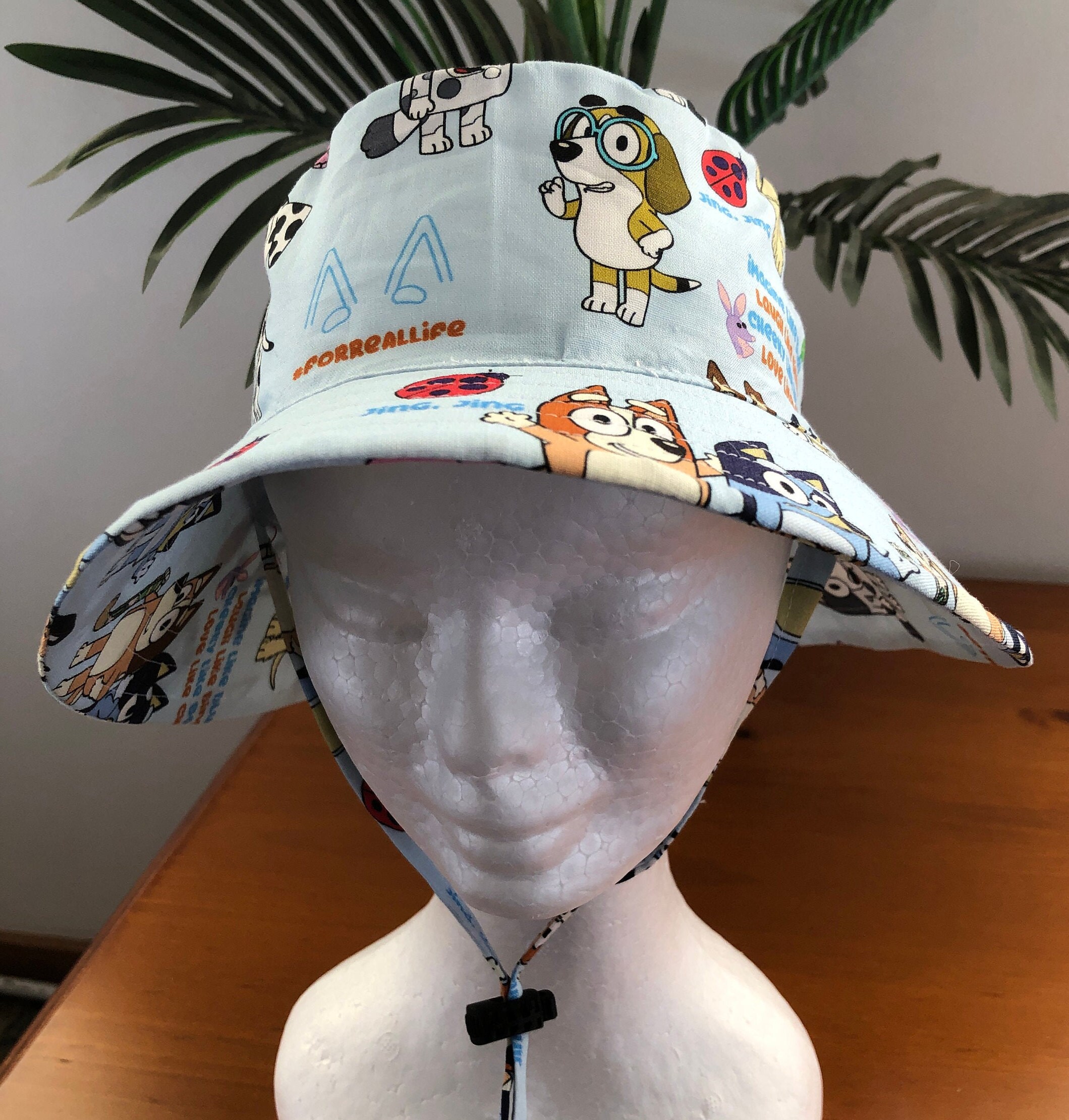 53cm 21inches Bluey and Friends Bucket Hat with strap Etsy