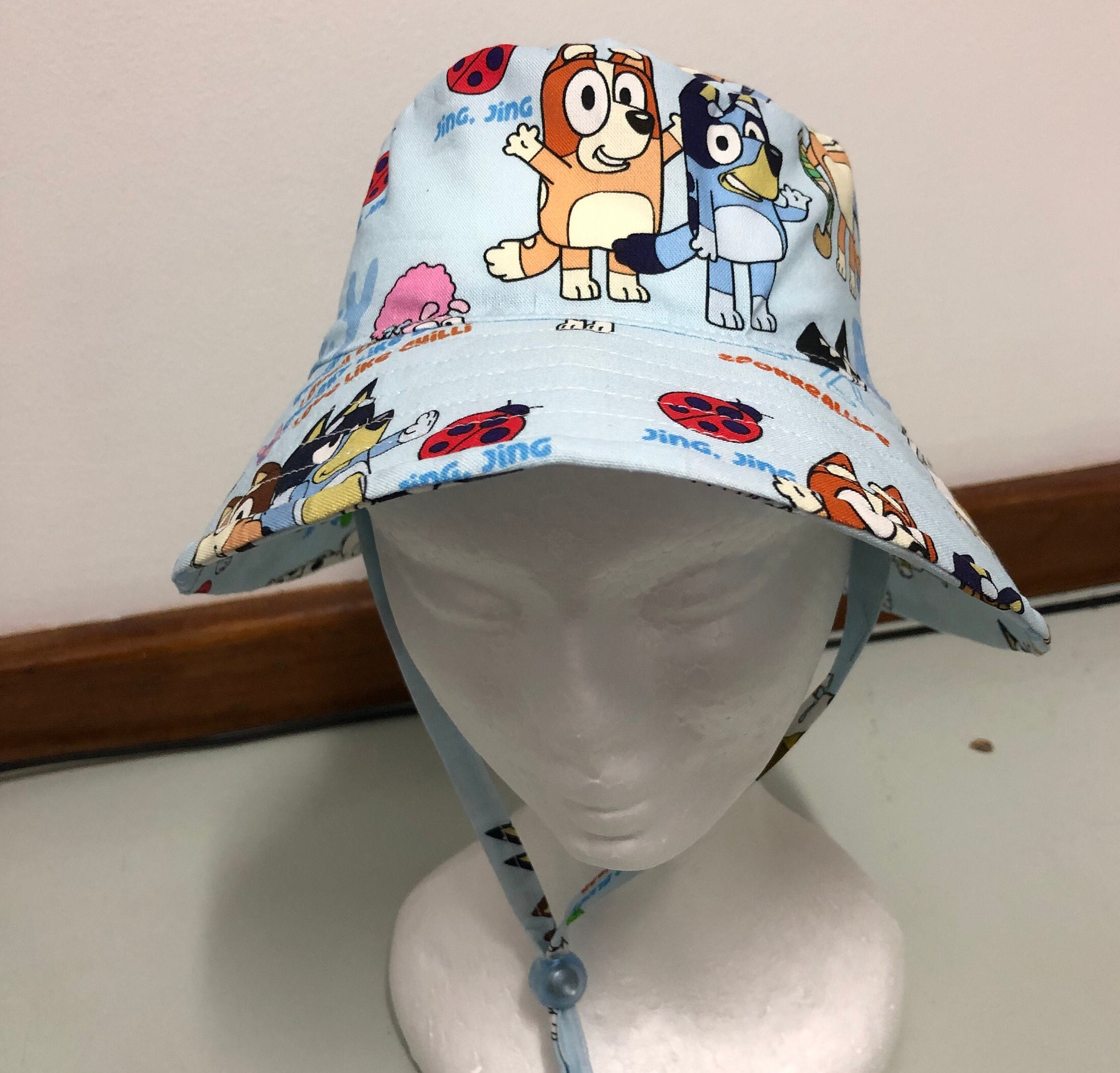 51cm 20 inches Bluey and Friends Bucket Hat with strap and Etsy