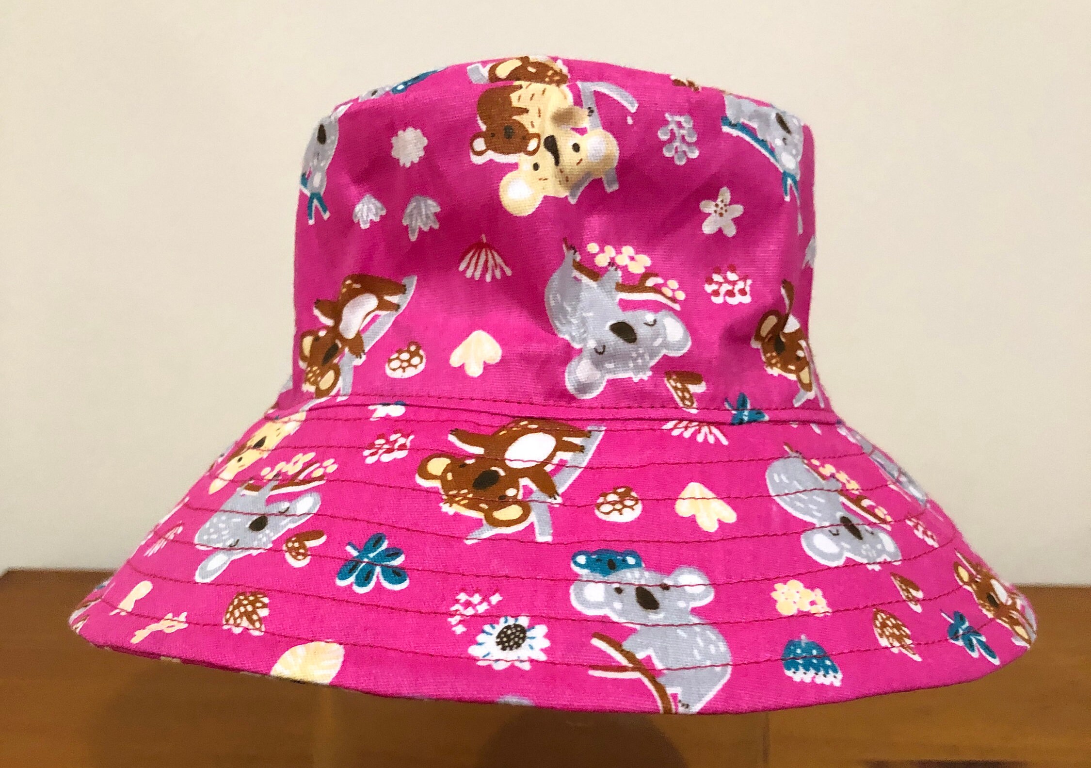 48cm Pink Koala Bucket Hat Australian Handmade Etsy UK