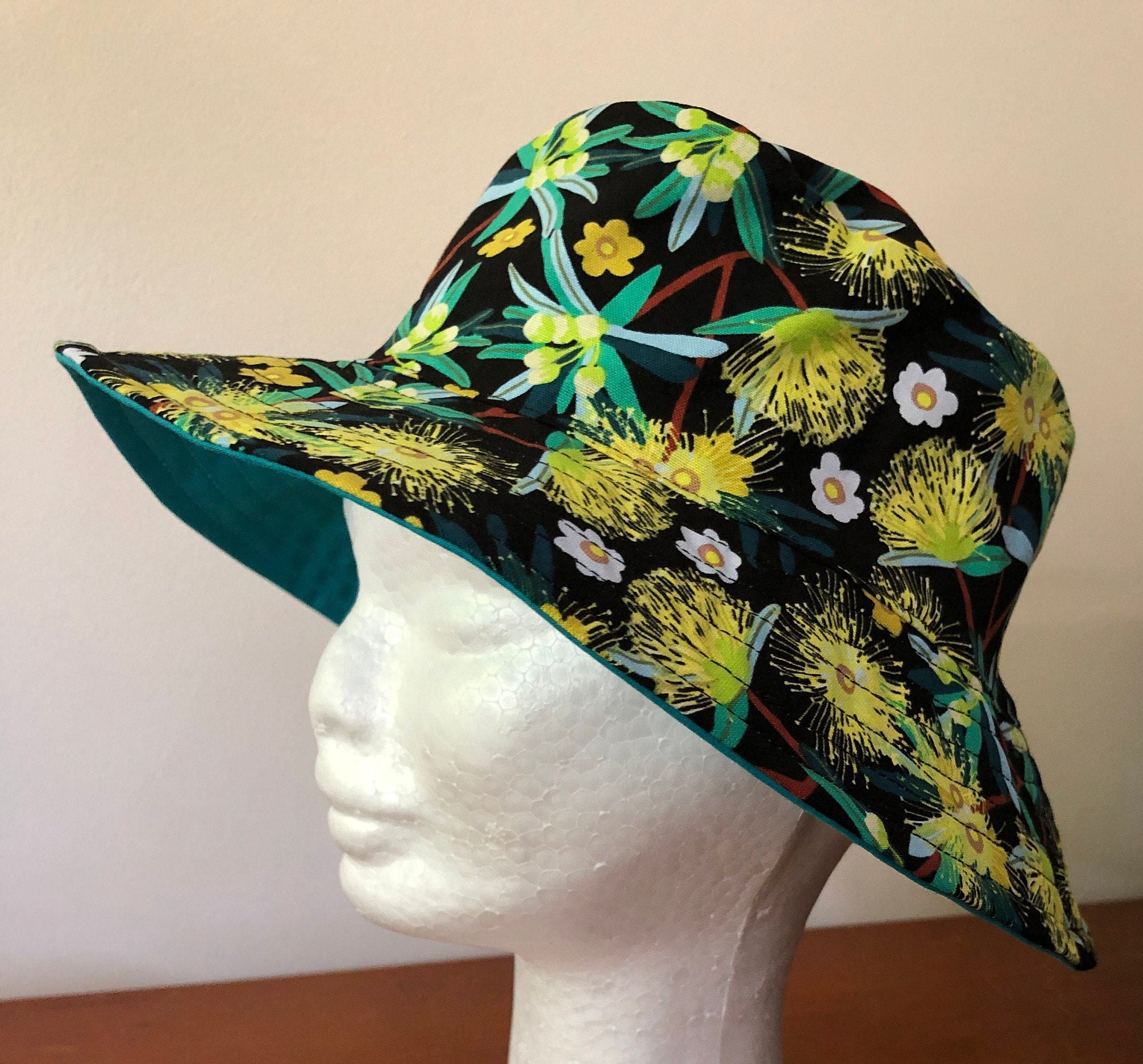 53cm Wattle Bucket Hat Australian handmade Etsy