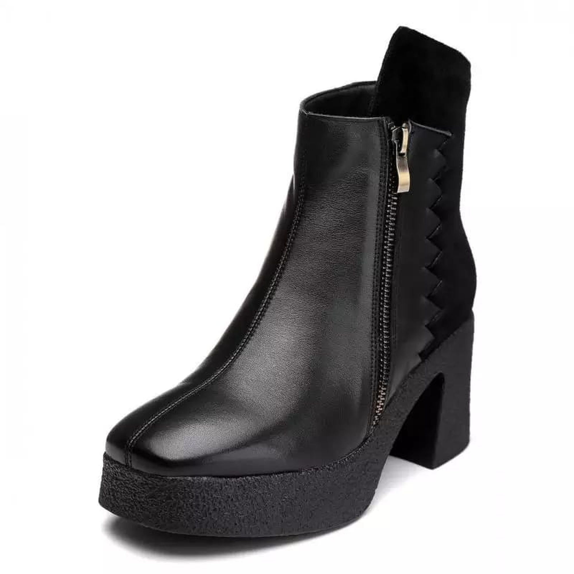 genuine leather ankle boots