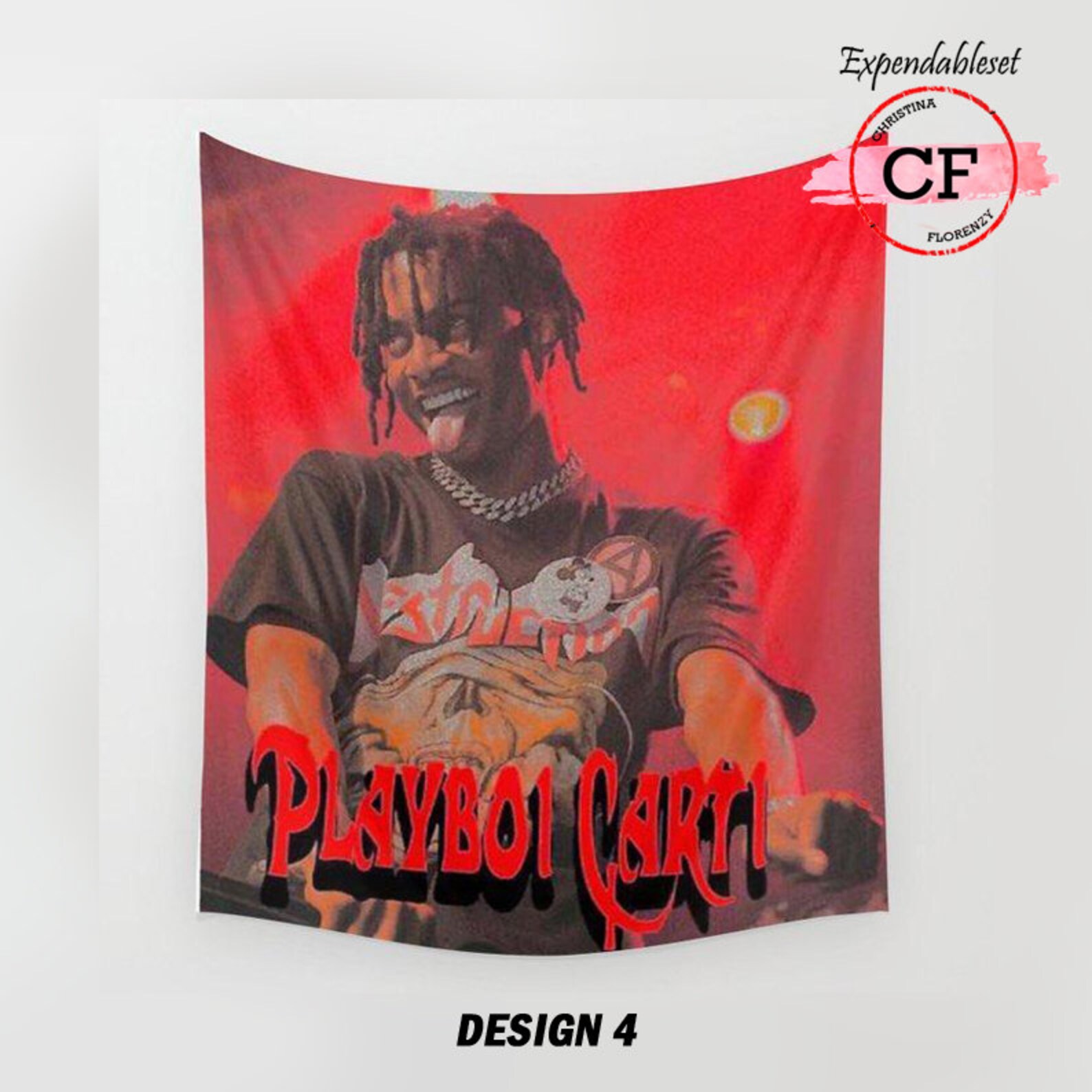 Playboi Carti Tapestry Rapper Tapestry Playboi Carti Die Lit Etsy