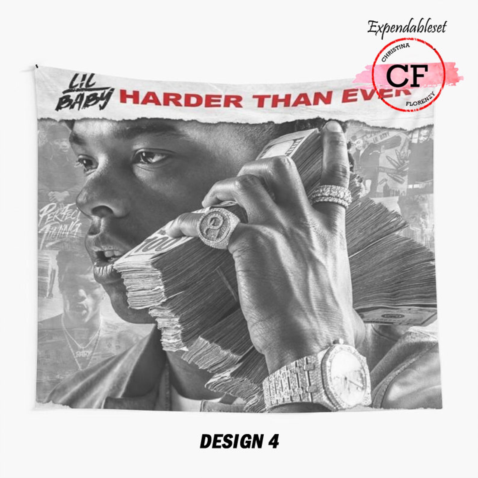 Lil Baby Tapestry Lil Baby Wall Tapestry Lil Baby Drip Too Etsy