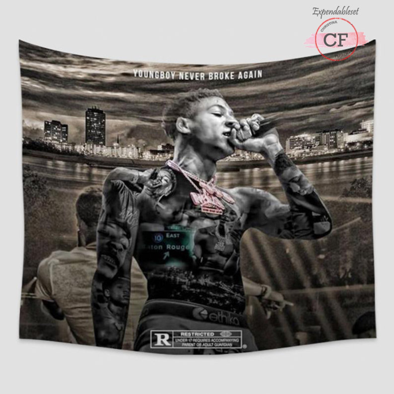YoungBoy Never Broke Again Tapestry YoungBoy Wall Tapestry Etsy