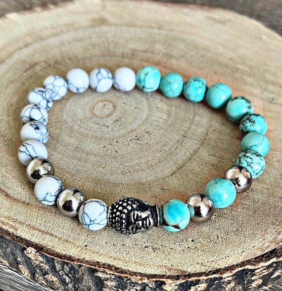 Turquoise howlite bracelet sale