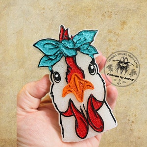 Chicken Car Freshie with bow cute car decor