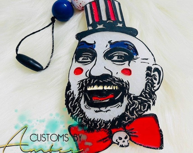 Horror Villain Car Freshie, Captain Spaulding Aroma Bead Air Freshener