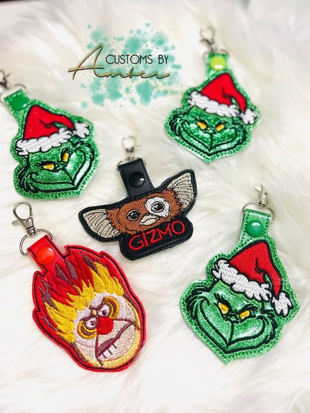 Gizzy, Heat Miser, THE MEAN ONE Christmas Key Fob/ Keychain Etsy