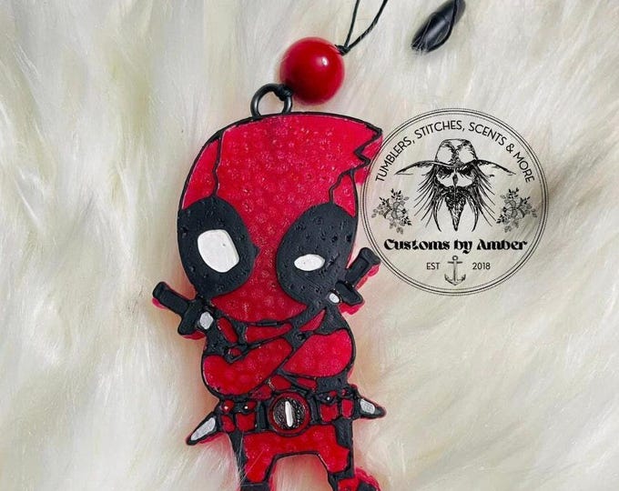 Superhero Freshie, Comic Car Decor, Retro Aroma Beads, Hanging Accessory