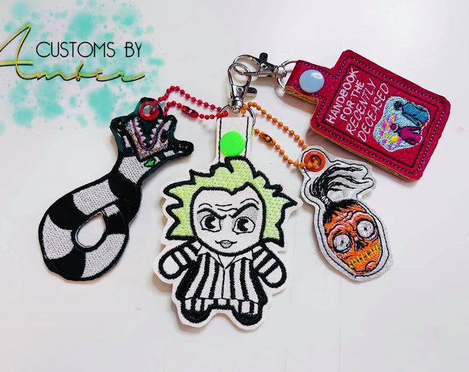 Beetle juice and more Chibi Keychain Horror Halloween keychains