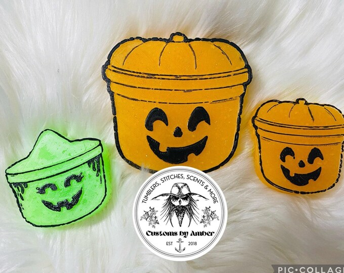 Handmade Boo Bucket Car Freshie, Slasher Horror Halloween Decor (Scented Air Freshener)