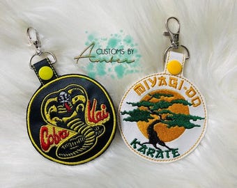 Cobra Kai Miyagi-Do Karate Kid Keychain, Retro Dojo Bag Charm, Lobster Clasp Fob