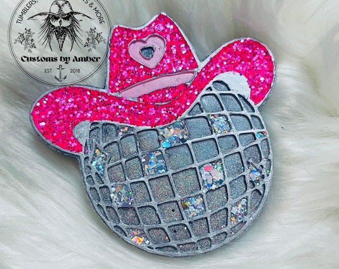 Disco Cowboy Hat Freshie – Holographic Western Car Charm Ornament