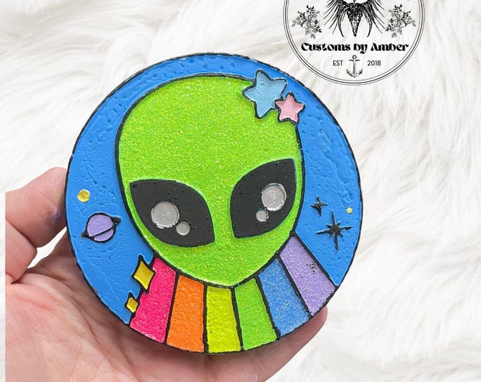 Rainbow Alien Car freshie