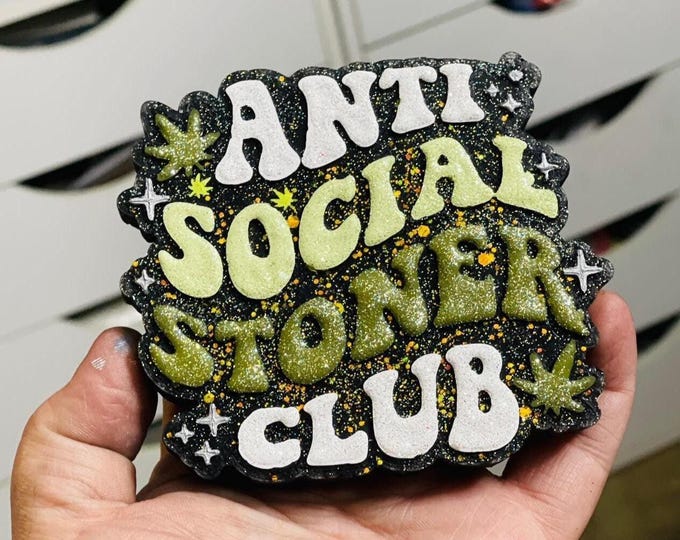 Stoner Club Freshie, Anti Social Decor | Aroma Beads | Vehicle Charm, Mary Jane Scented Gift