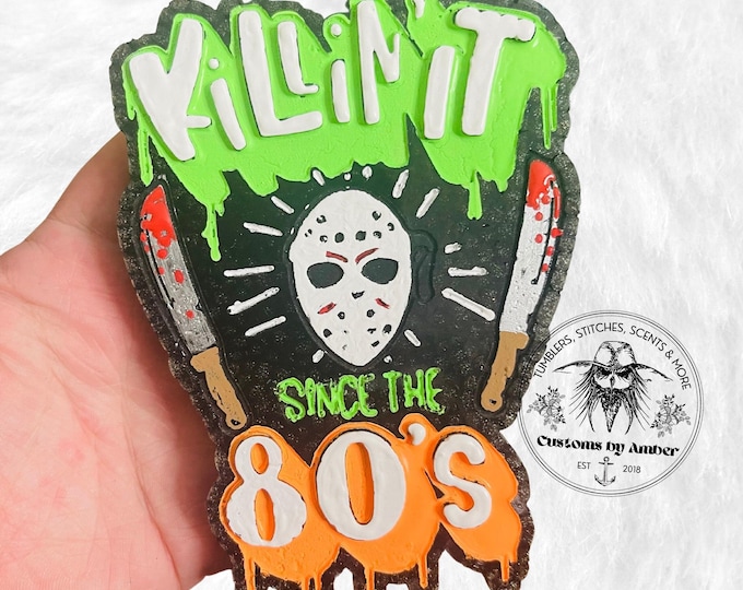 Jason Car Freshie, Slasher Horror Decor | Aroma Beads | Hanging Auto Accessory - Halloween