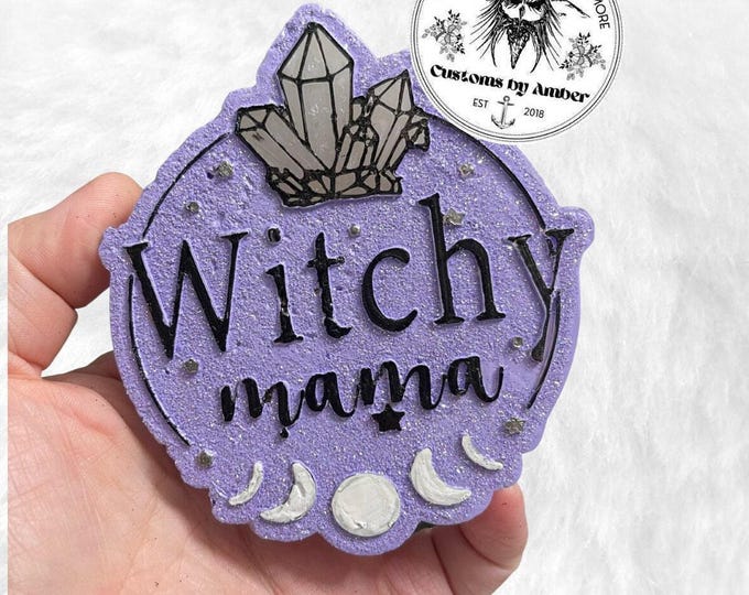 Handmade Witchy Mama Freshie, Cottagecore Car Accessory, Aroma Beads, Vehicle Decor