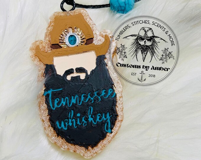 Cowboy Car Freshie, Western Music Decor - Tennessee Aroma Beads | Hanging Auto Scent | Country Singer