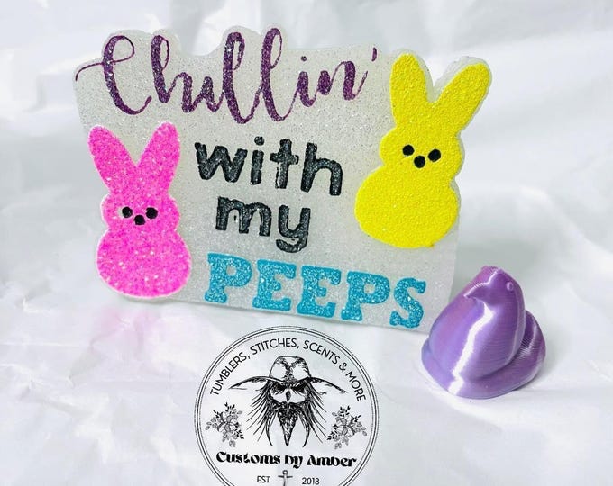 Easter Car Freshie, Marshmallow Bunny Shape - Spring Vehicle Scented Decor (Aroma Beads, Hanging Accessory)
