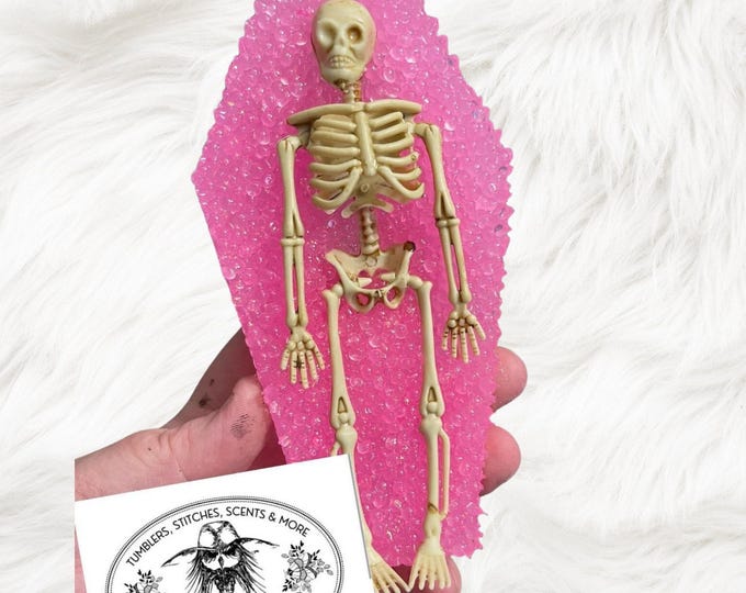 Skeleton Tombstone car freshie, Halloween air freshener