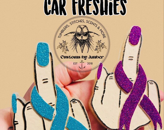 Ribbon Car Freshie, Awareness Symbol - Scented Vehicle Decor - Handmade Support Gift | Personalized Hanging Accessory
