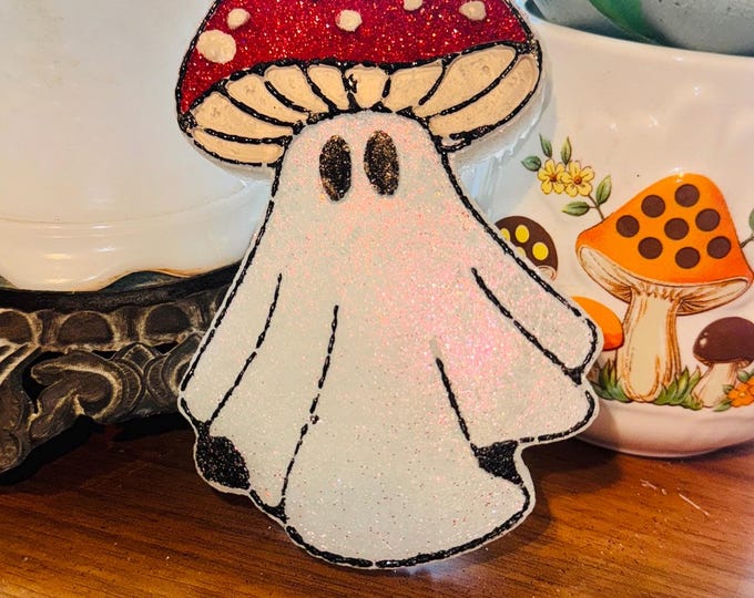 Mushroom Ghost Car Freshie: Cottagecore Fall Car Decor