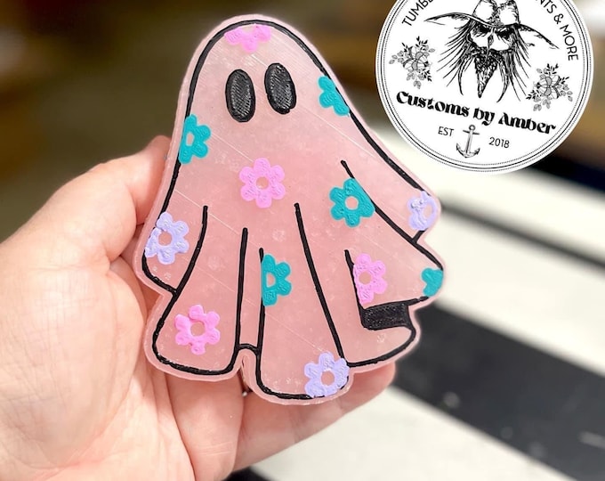 Flower Ghost Freshie car Hand-Painted Floral Car Decor