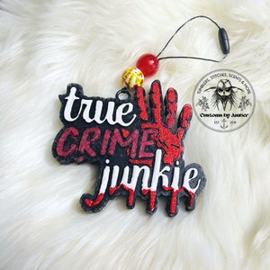 True crime junkie Car freshie. morbid freshie cute car decor