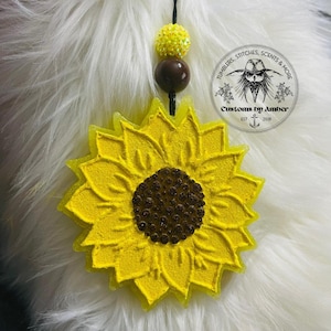 Sunflower car freshie // air freshener cute car decor